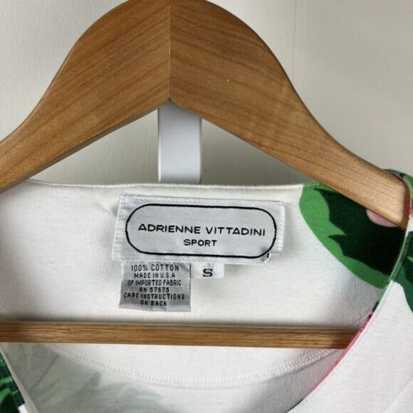 Vintage Adrienne Vittadini Cardigan Jacket Top Womens Small Rose Floral Print - Picture 6 of 6